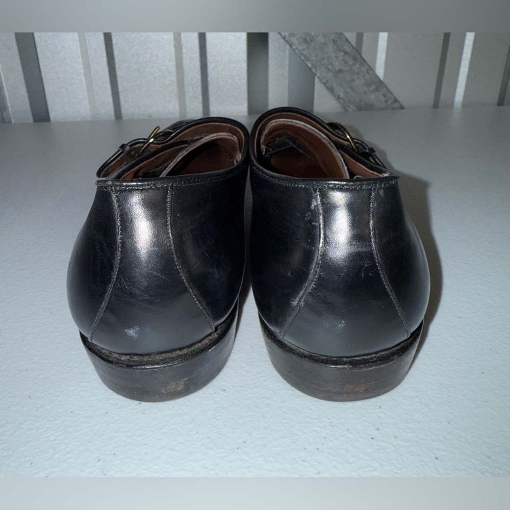 Allen Edmonds Morgan black leather buckle monk strap loafers Size 10 - Picture 8 of 10